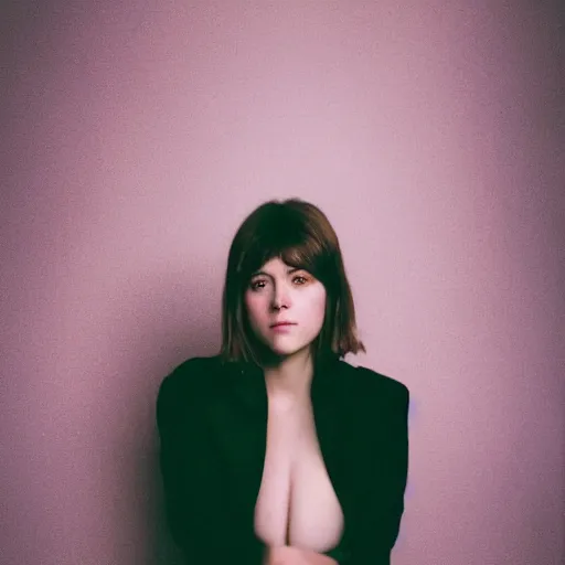 Image similar to a masterpiece portrait photo of a beautiful young woman who looks like a manic pixie dream girl mary elizabeth winstead, symmetrical face