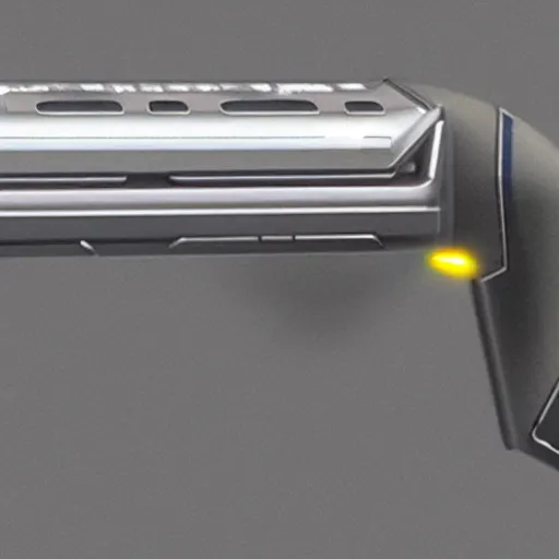 Prompt: electric plasma rifle manufactured by apple