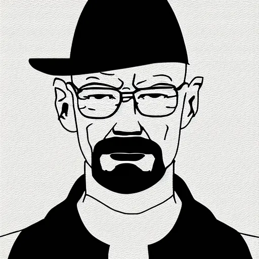 Image similar to walter white, vectorized