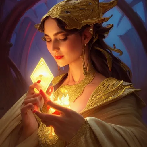 Prompt: (((((magic lamp))))), closeup, D&D, fantasy, intricate, elegant, highly detailed, digital painting, artstation, concept art, matte, sharp focus, illustration, hearthstone, art by Artgerm and Greg Rutkowski and Alphonse Mucha