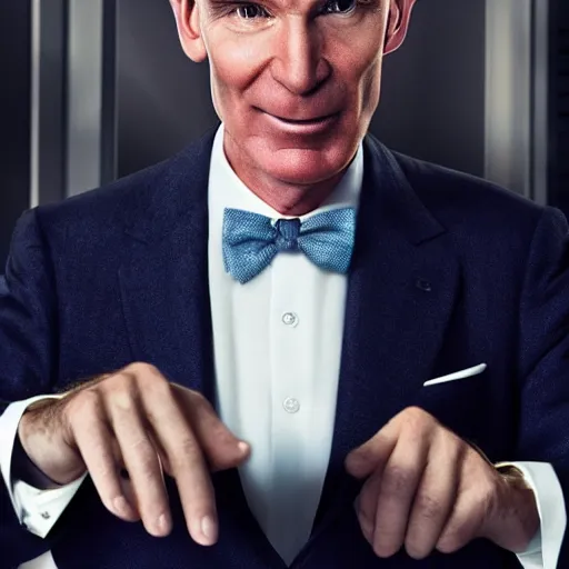 Prompt: bill nye as james bond