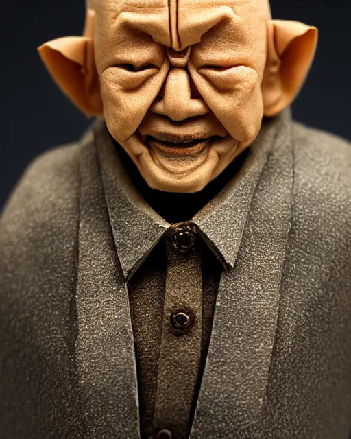 Image similar to an origami wrinkled old man by akira yoshizawa, realistic, very detailed, complex, intricate, studio lighting, bokeh, sigma 5 0 mm f 1. 4