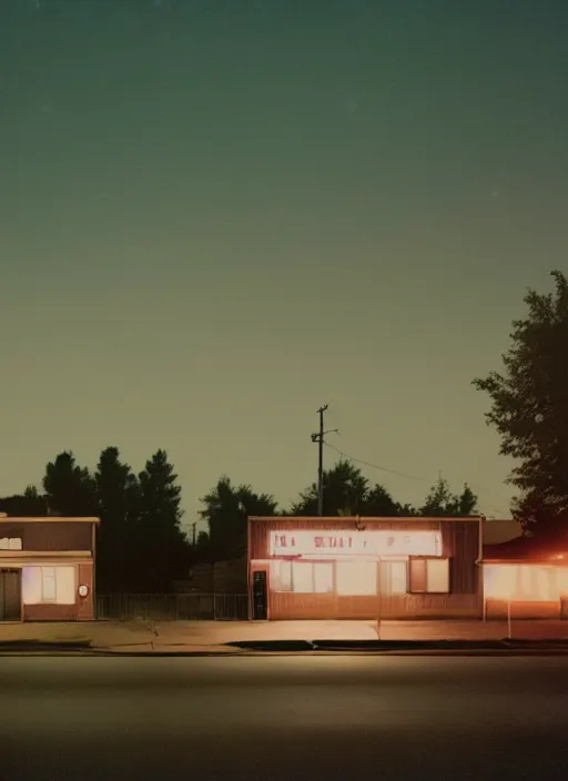 Image similar to a detailed photographic render of a 1 9 5 0 s american suburb at night by todd hido, photoreal, 4 k, mist