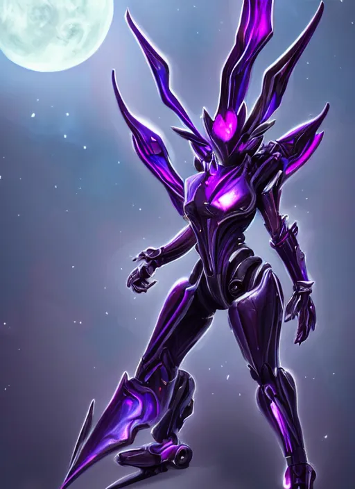 Image similar to cinematic full body, cosmic sized beautiful stunning giant robot mechan hot female dragon goddess, sharp sleek cyborg dragon head, sharp metal ears, smooth purple eyes, smooth fuschia skin, smooth silver armor, nebula, epic proportions, epic scale, macro furry, furry art, dragon art, goddess art, giantess art, warframe, warframe fanart, furaffinity, octane