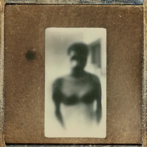 Image similar to infamous polaroid photograph of a horrifying discovery in the drawer of an abandoned house