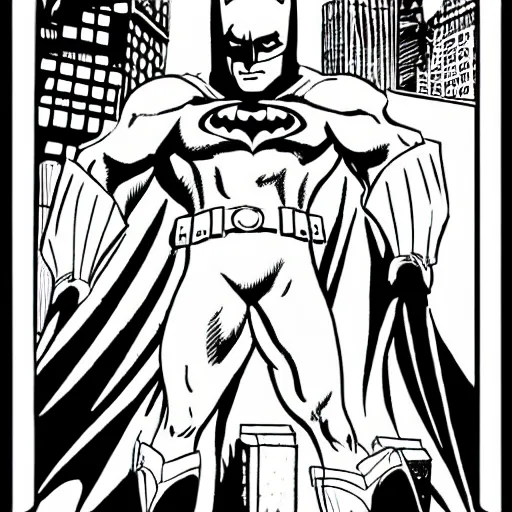 Image similar to a Batman coloring page