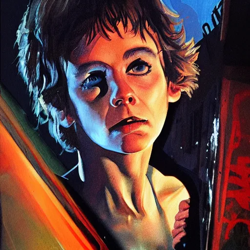 Image similar to detailed details photorealistic pictures of horror movie poster about night on mathilda street in the style of bob peak and alex ross, gouache and wash paints color, detailed facial and body and human environments and background and foreground and small details and big details proportionate, detailed 5 k details, detailed string text.