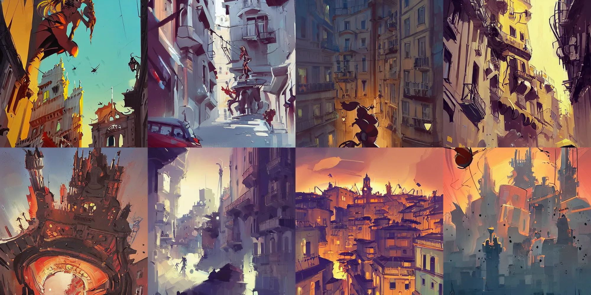 Prompt: masterwork art Greg Tocchini. masterwork art Greg Tocchini Dave McCaig. The City of Lisbon,soft,light,bright,epic,awesome,digital art