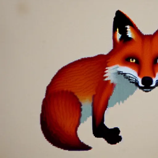 Prompt: a fox in an amiga game