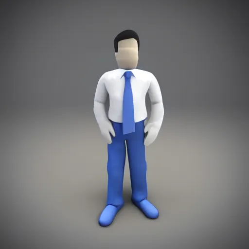 Image similar to simple businessman 3 d model