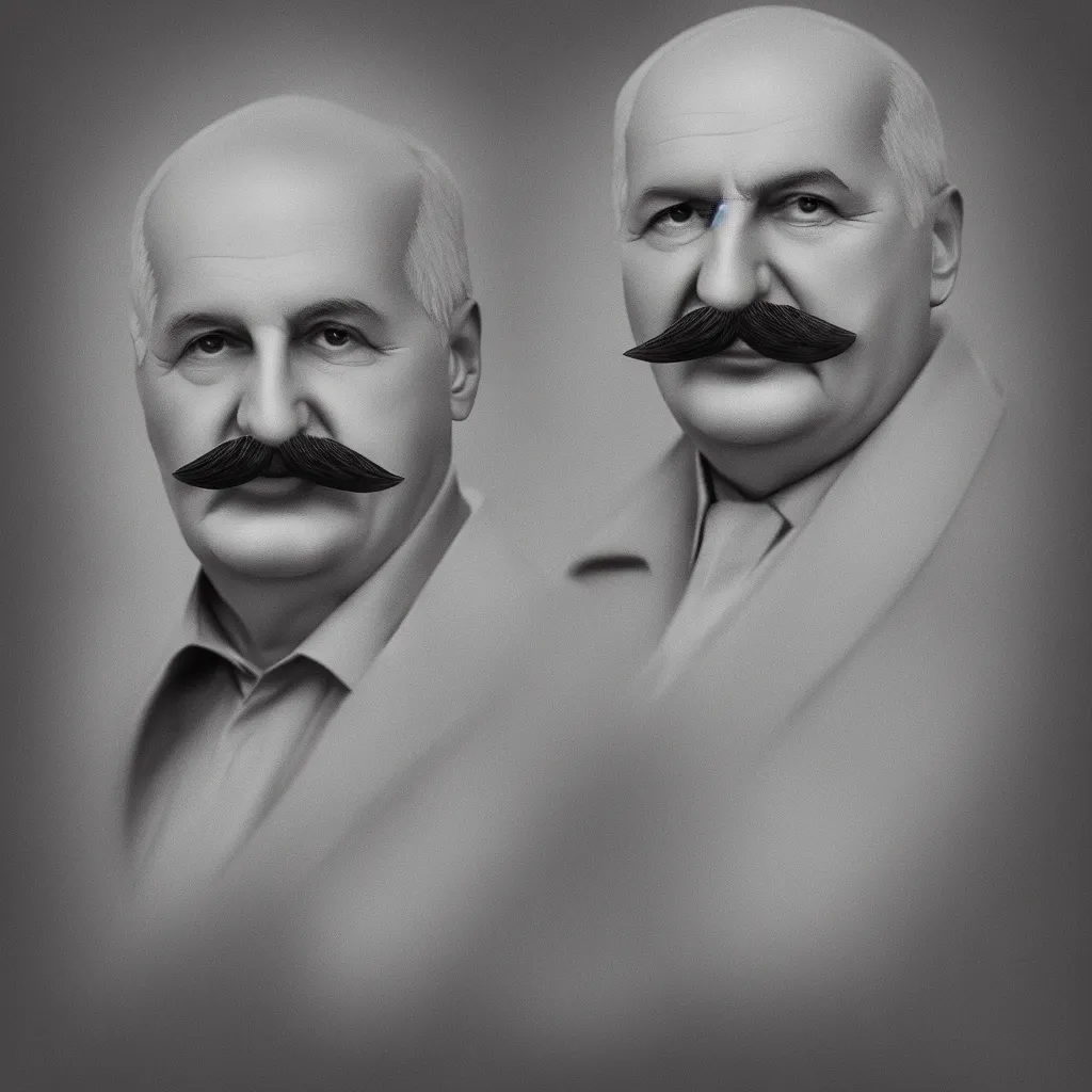 Prompt: single portrait of alexander lukashenko, mustache swapped with one potato, very detailed, 4 k, professional photography