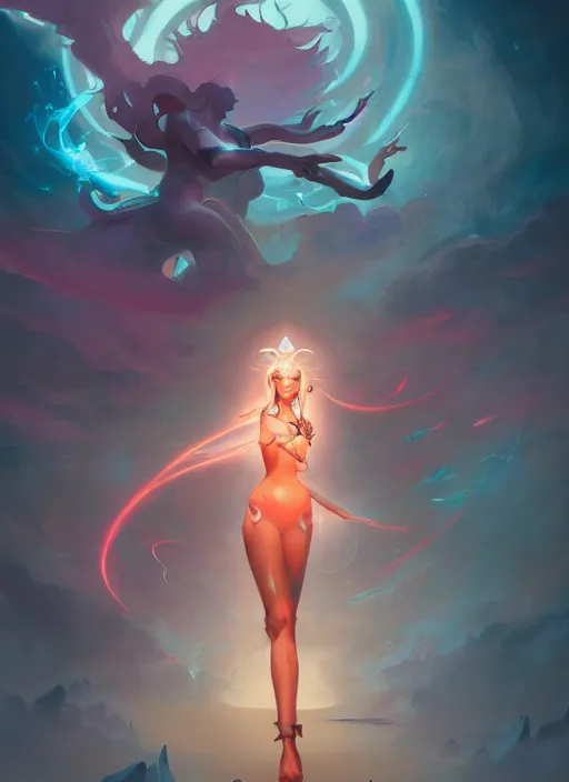 Prompt: the goddess of ai by pete mohrbacher and artgerm and loish and wlop, digital art, 4K UHD image