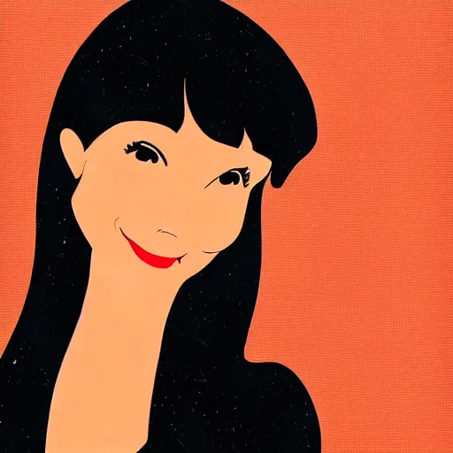 Prompt: a walt disney's style portrait of a woman with bangs hair, artwork by davis, marc