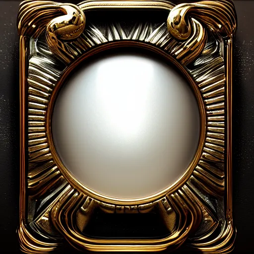Image similar to surreal liquid metal picture frame, ultra rendered extreme realism and detail, 8 k, highly detailed, realistic, pbr, unreal engine 5, cinematic, cryengine, octane render