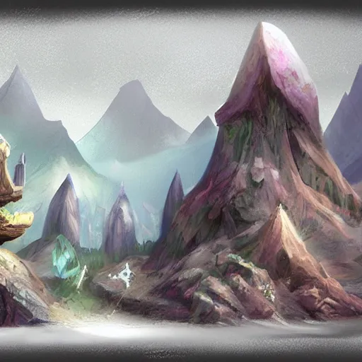 Image similar to crystal cave fantasy concept art