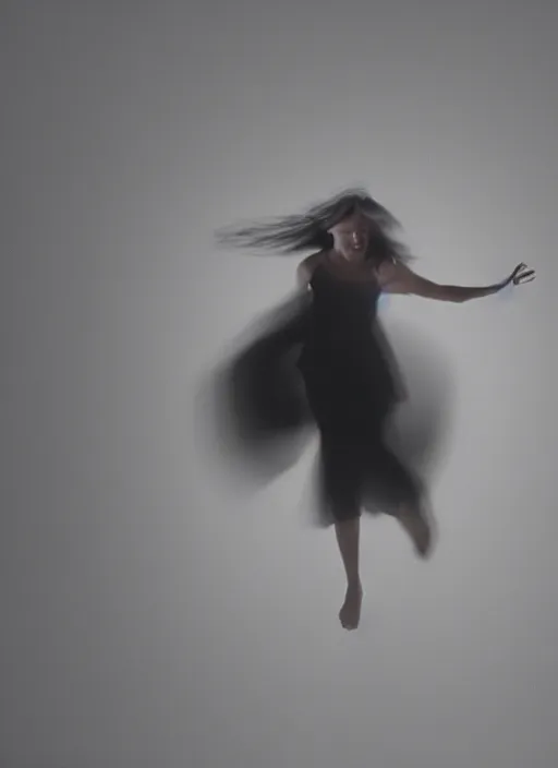 Prompt: female ascending into a void, radiating aura, motion blur, film grain, cinematic lighting, experimental film, shot on 1 6 mm, soft lighting