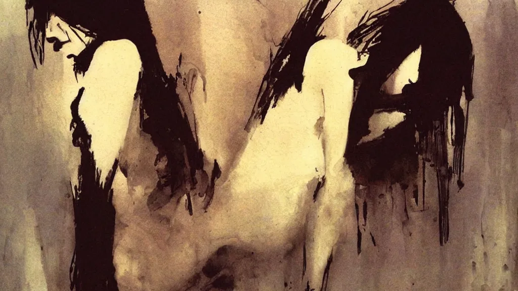 Prompt: self portrait by Jeffrey-catherine Jones.