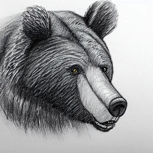 Image similar to aaron blaise sketch of a bear