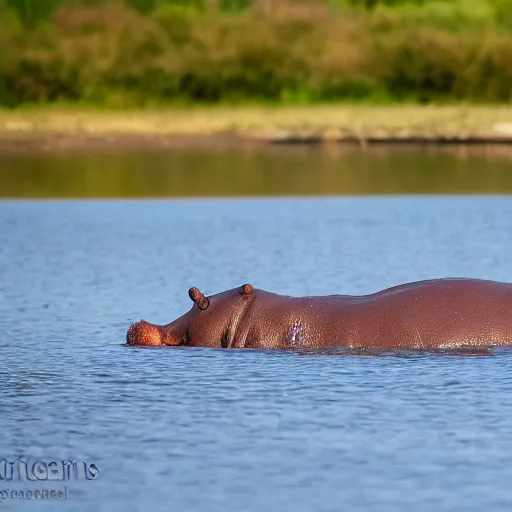 Prompt: A high quality photo of a hippo in a pond, 4k, detailed, focus on the hippo