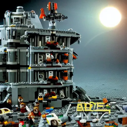 Prompt: the end of the world in lego, apocalypse. sci - fi. beautiful.