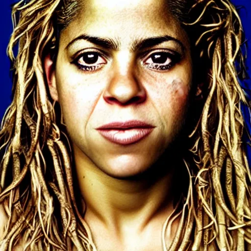 Prompt: Portrait of Shakira by Martin Schoeller