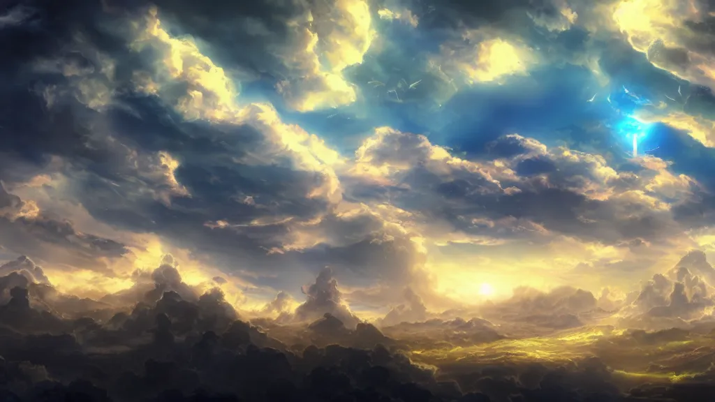 Prompt: anime sky clouds, fantasy artwork, very very very beautiful scenery, hd, hdr, ue5, ue6, unreal engine 5, cinematic 4k wallpaper, 8k, ultra detailed, high resolution, artstation, award winning