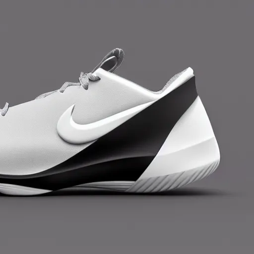 Image similar to new nike shoe looks like a sports car. octane render. rim light.