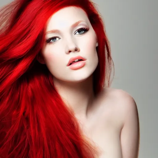 Image similar to a very beautiful woman with red hair