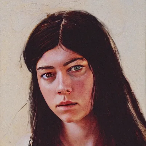 Image similar to a masterpiece portrait photo of a beautiful young woman who looks like a native american mary elizabeth winstead, symmetrical face