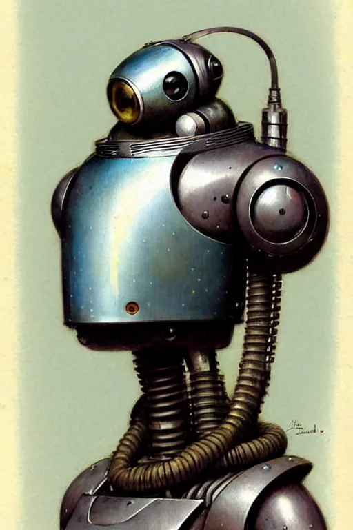 Prompt: ( ( ( ( ( 1 9 5 0 s retro future robot android aluminum jungle explorer. muted colors. ) ) ) ) ) by jean - baptiste monge!!!!!!!!!!!!!!!!!!!!!!!!!!!!!!