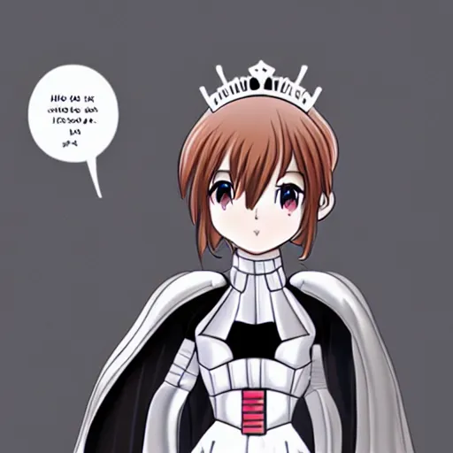 Image similar to darth Vader as an adorable anime princess