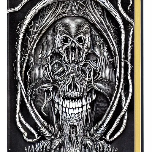 Image similar to necronomicon highly detailed and illustrated