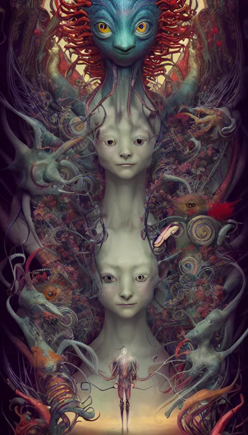 Image similar to exquisite imaginative imposing weird creature movie poster art humanoid anime movie art by : : james jean, imagine fx, weta studio james gurney