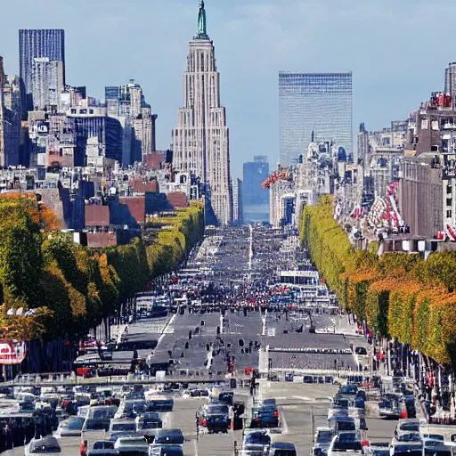 Image similar to view of New York from the Champs Elysees