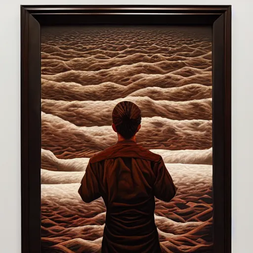 Image similar to in a dream, are all the characters really you? by jeffrey smith, oil on canvas