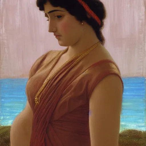 Image similar to a painting in the style of john william godward