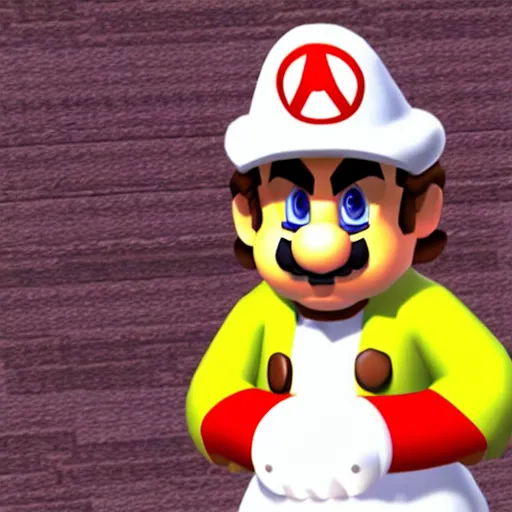 Prompt: lieutenant columbo in Super Mario 64, in game screenshot