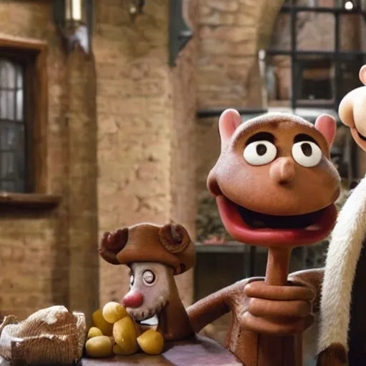 Prompt: photo of benedict cumberbatch in wallace and gromit