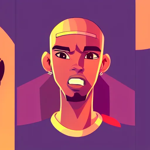 Image similar to 2 d character design, male rapper, vector art, digital art, portrait, 4 k, 8 k, sharp focus, smooth, illustration, concept art, music artist