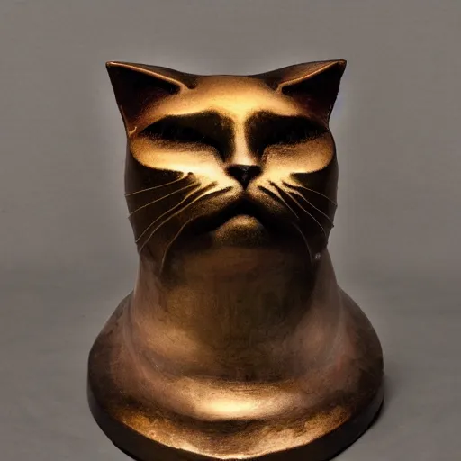 Image similar to cloisonne cat head sculpture, by annie swynnerton and diego rivera and nicholas roerich and jean delville, symbolist, dramatic lighting, god rays, art brut, rich colors, smooth, sharp focus, extremely detailed, adolf wolfli and ( donato giancola and bilibin )