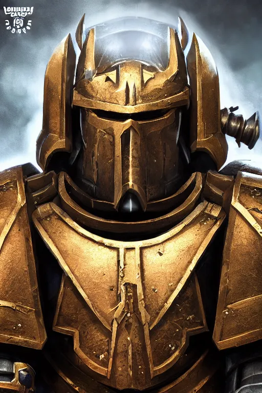 Image similar to armor portrait heros warhammer 4 0 k horus heresy fanart - the primarchs emperor by johannes helgeson animated with vfx concept artist & illustrator global illumination ray tracing hdr fanart arstation zbrush central hardmesh 8 k octane renderer comics stylized