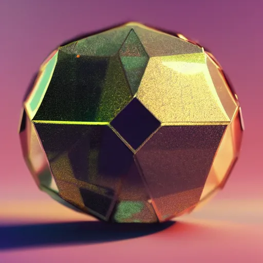 Image similar to tilt shift sphere ipercube huge light intricate reflection diffraction marble gold obsidian preraffaellite photography cut, octane, artstation render 8 k neon