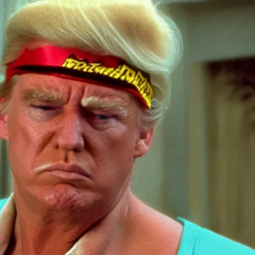 Prompt: donald trump as hulk hogan in mr. nanny ( 1 9 9 3 )