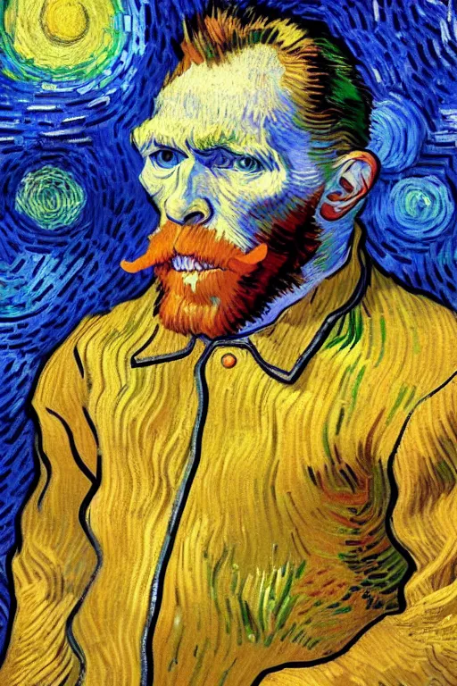 Prompt: vincent van gogh Wearing hippo costume, zx spectrum color palette, anatomy, only two hands, highly detailed, digital painting, artstation, concept art, smooth, sharp focus, illustration, Unreal Engine 5, 8K, art by art by artgerm and greg rutkowski and edgar maxence
