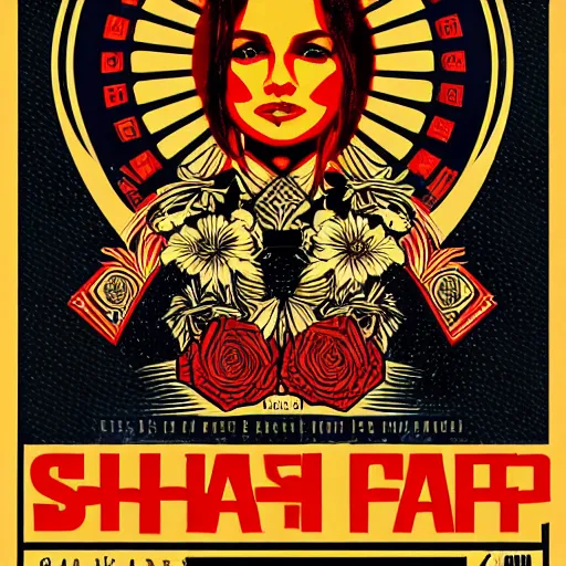 Prompt: artwork poster by shepard fairey, artstation, hd