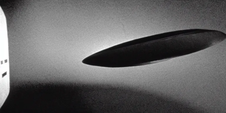 Prompt: photorealistic long shot black and white twilight zone style cinematography of a douglas trumbull designed spaceship in a twilight zone episode that takes place in in outter space, shot on film by the shining cinematographer john alcott on a cooke panchro 1 0 0 mm lens in space