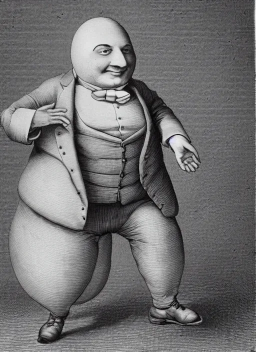 Prompt: 1 8 0 0 s style full body detailed photograph of humpty dumpty, realistic