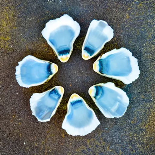 Image similar to religious cult for a cerulean oyster