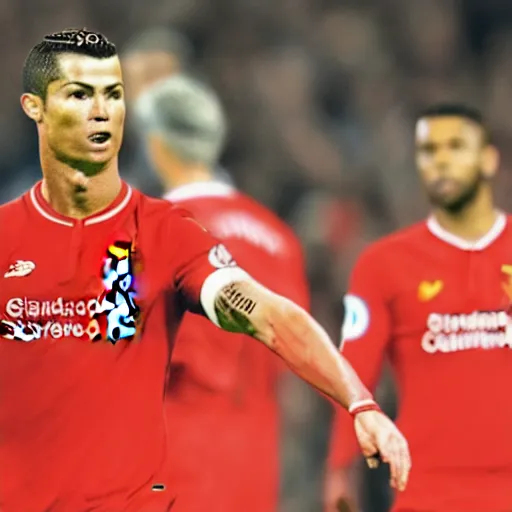 Prompt: cristiano ronaldo playing for liverpool