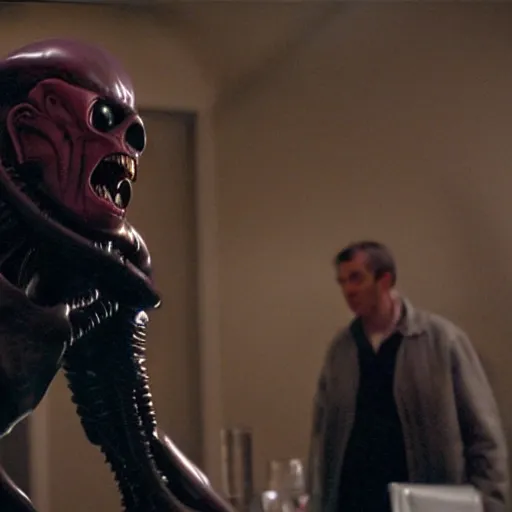 Prompt: the xenomorph in the sopranos